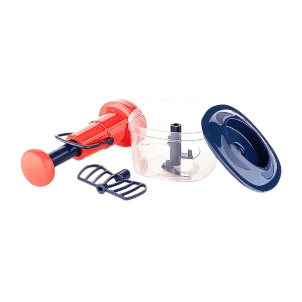 Push Chopper 650ml – 5 Blade Vegetable Cutter with Lid