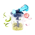 Push Chopper 1100ML | 6 Blade Square Hand-Press Vegetable Chopper