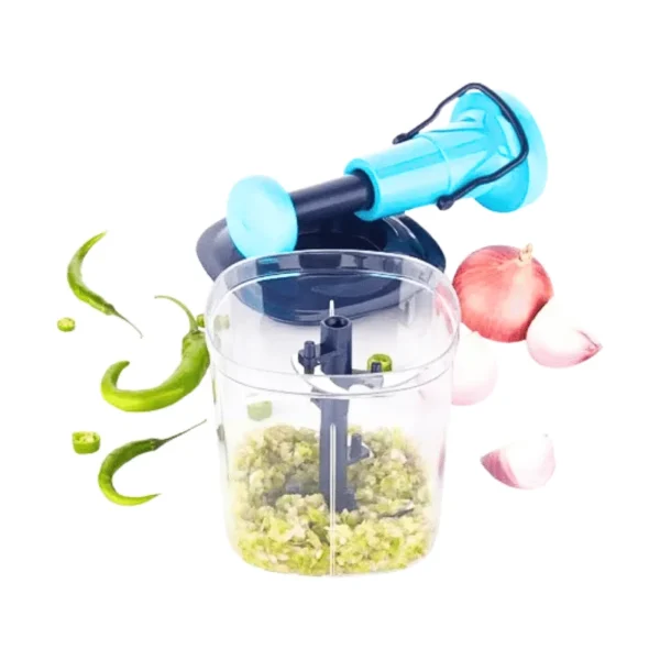 Push Chopper 1100ML | 6 Blade Square Hand-Press Vegetable Chopper