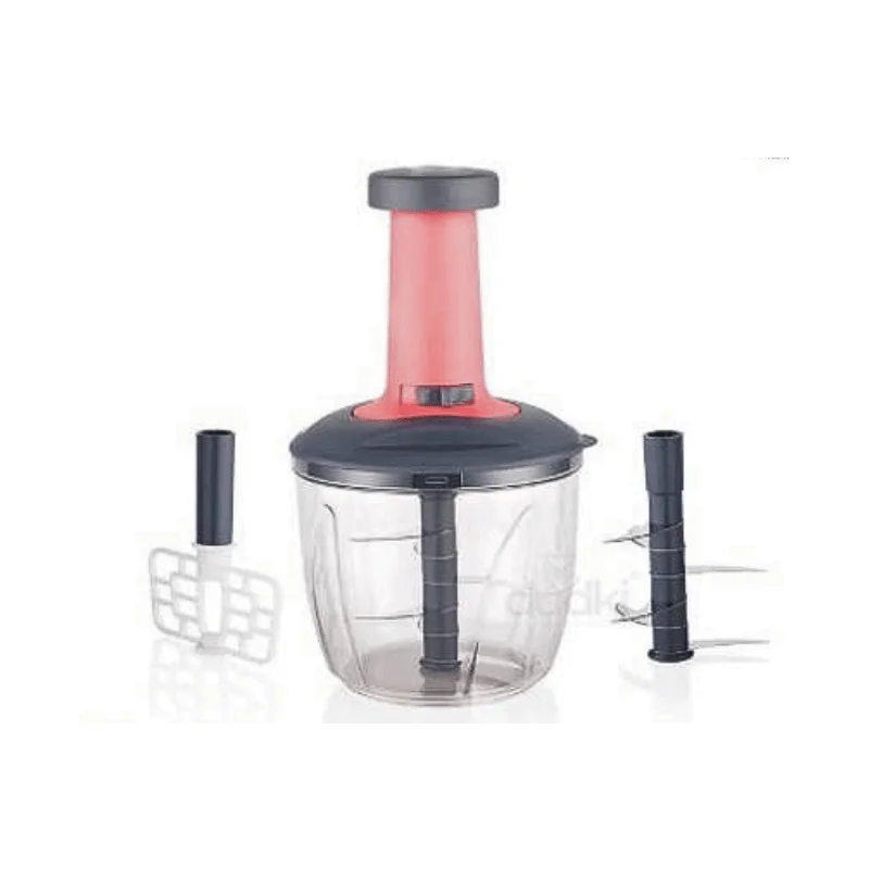 PGN Push Chopper Round 6 Blade 1100ML Manual Food Chopper for Vegetables, Fruits & Nuts