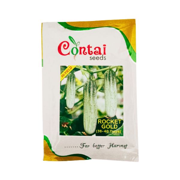Contai-Seeds-Hybrid-Rocket-Gold-Cucumber-Seeds.png Contai Hybrid Rocket Gold Cucumber Vegetable Seeds - Image 1