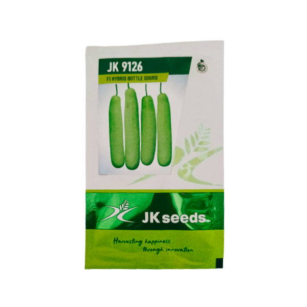 JK-Seeds-JK-9126-F1-Hybrid-Bottle-Gourd.png JK 9126 F1 Hybrid Bottle Gourd Organic Vegetable Seeds - Image 1